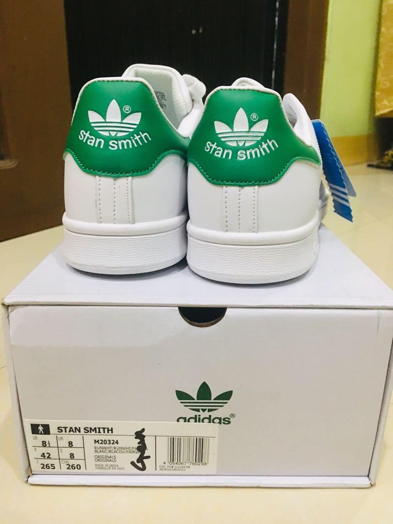 Adidas Stan Smith Green w box Men s Fashion Footwear Sneakers on Carousell