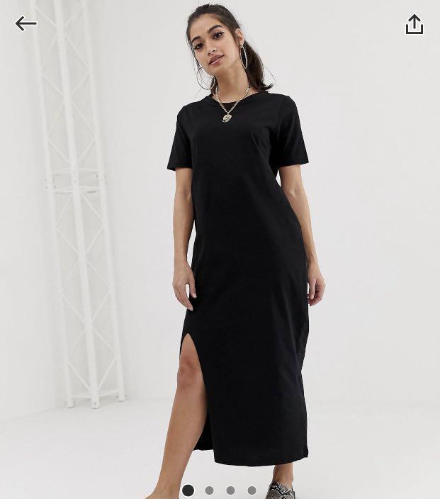 black t shirt maxi dress
