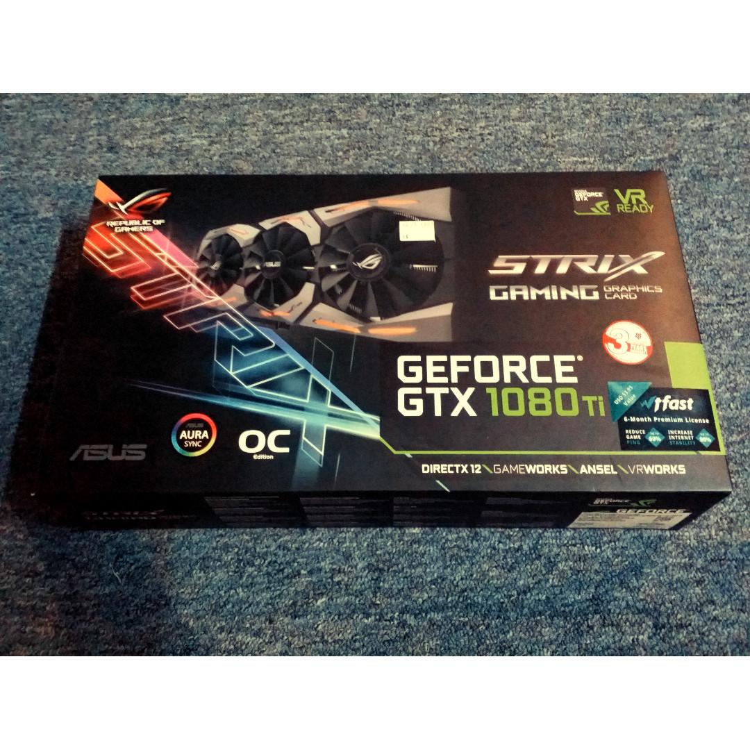 Asus Rog Strix Gtx 1080 Ti Gaming Oc 11gb Electronics Computer Parts Accessories On Carousell