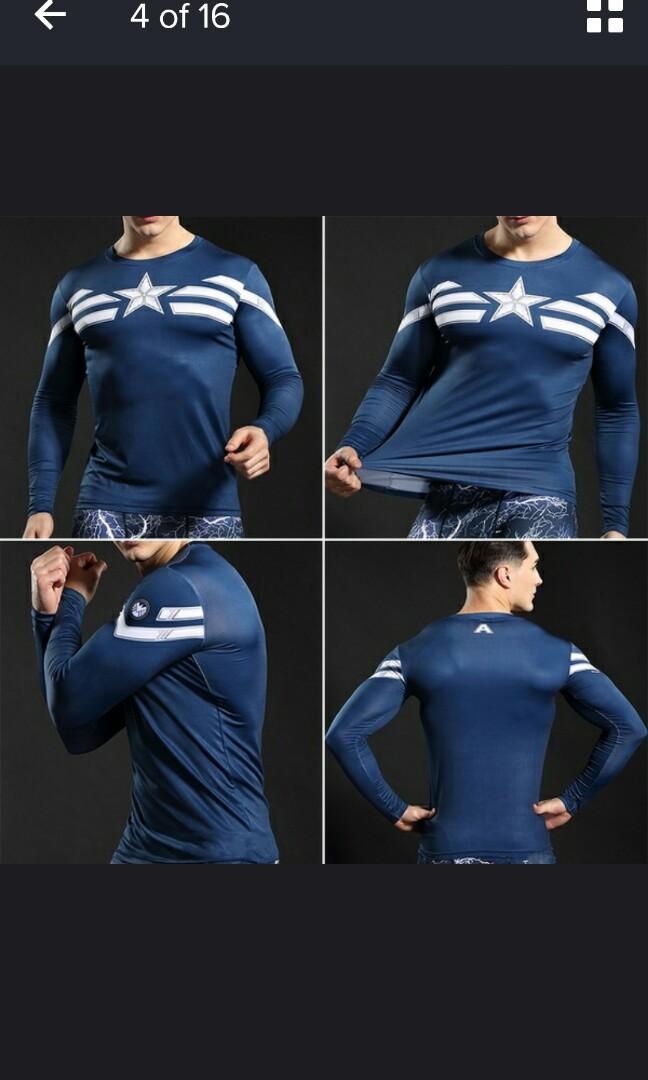 Avengers Design Men Compression Printed 3d T Shirt Sports Sports Apparel On Carousell