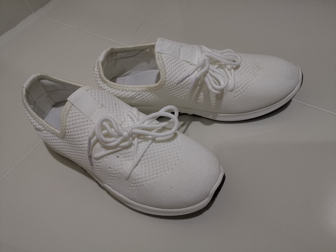 Brand new white shoes as school shoes 