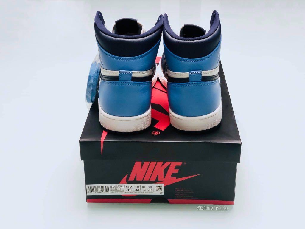 Brand New Bnds Nike Air Jordan 1 Retro High Og Obsidian Men S Fashion Footwear Sneakers On Carousell