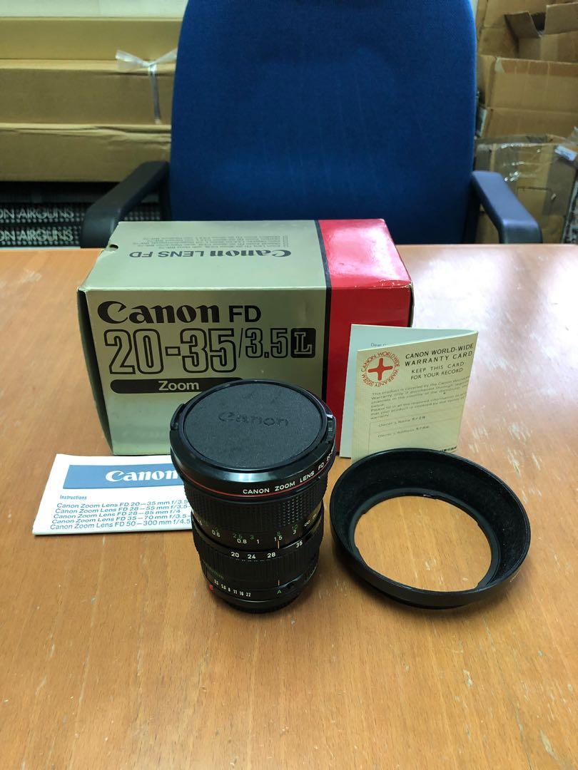 Canon FD 20-35mm f/3.5 L Zoom Lens (Manual Focus), 攝影器材, 鏡頭