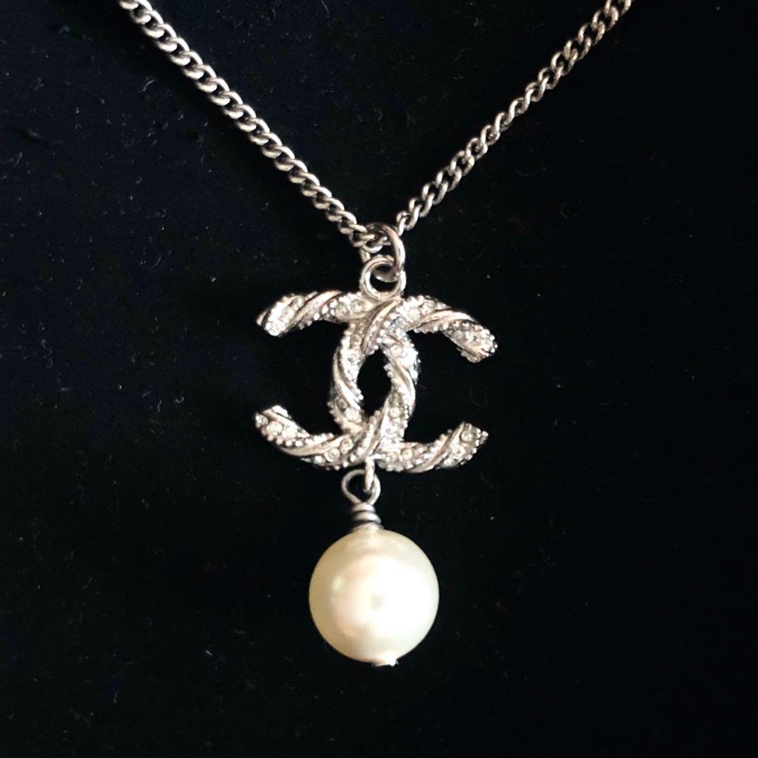 Chanel Light Gold Metal Strass And Imitation Pearl CC Necklace 2021  Available For Immediate Sale At Sothebys