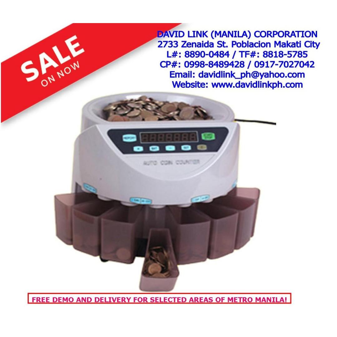 Coin Counter / Coin Sorter Machine CCS-10 (Category: Office & Business Technology) located in Makati City. Submitted by davidlinkcorp (Listing ID 251720636, Image 1). Description: Coin Counting & Sorting Machine Model : CCS-10 * Counting speed : 216 coins per/ minute * 7 digits LCD display * Display : Total Value & Quantity of each denomination of coins * Sorter for each denomination of coin * Hopper capacity max.up to 500 coins * Batching from 1