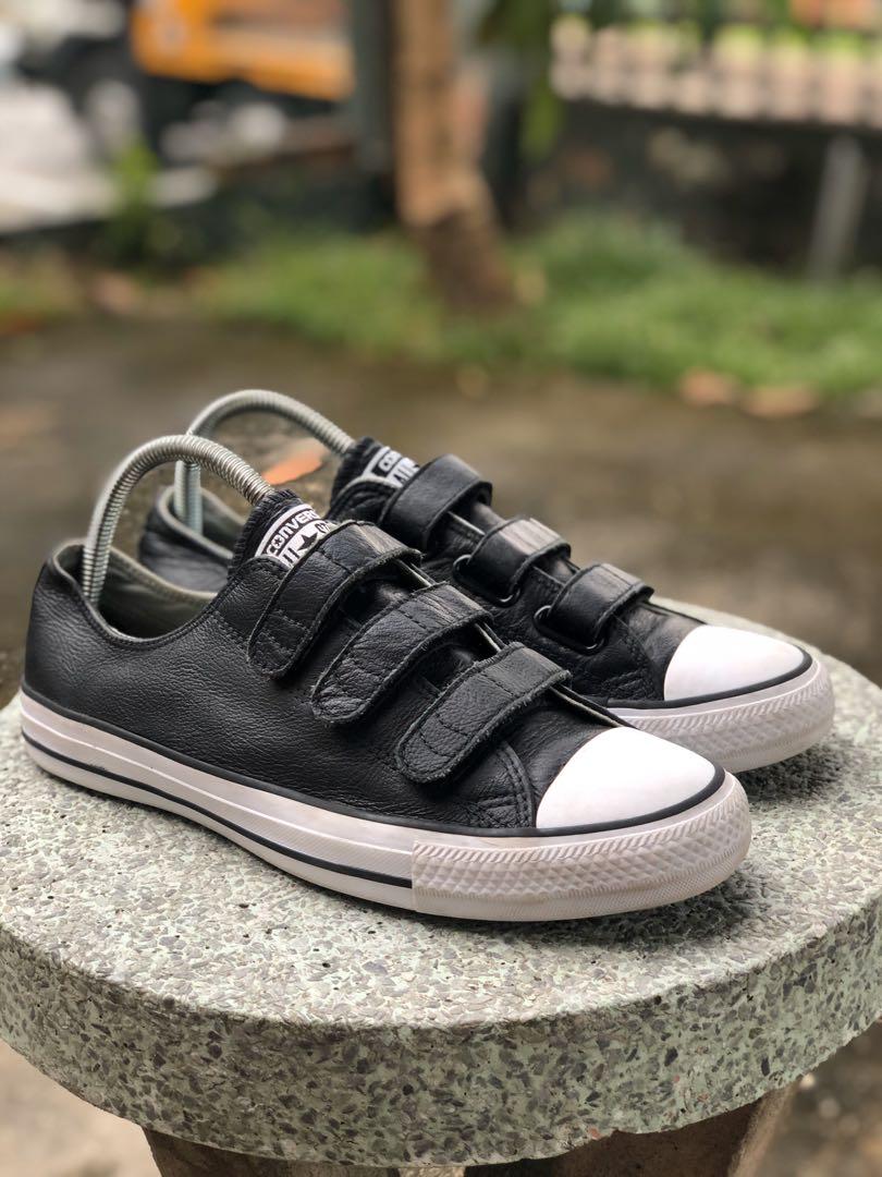 Converse Velcro Leather Men s Fashion Footwear Sneakers on Carousell