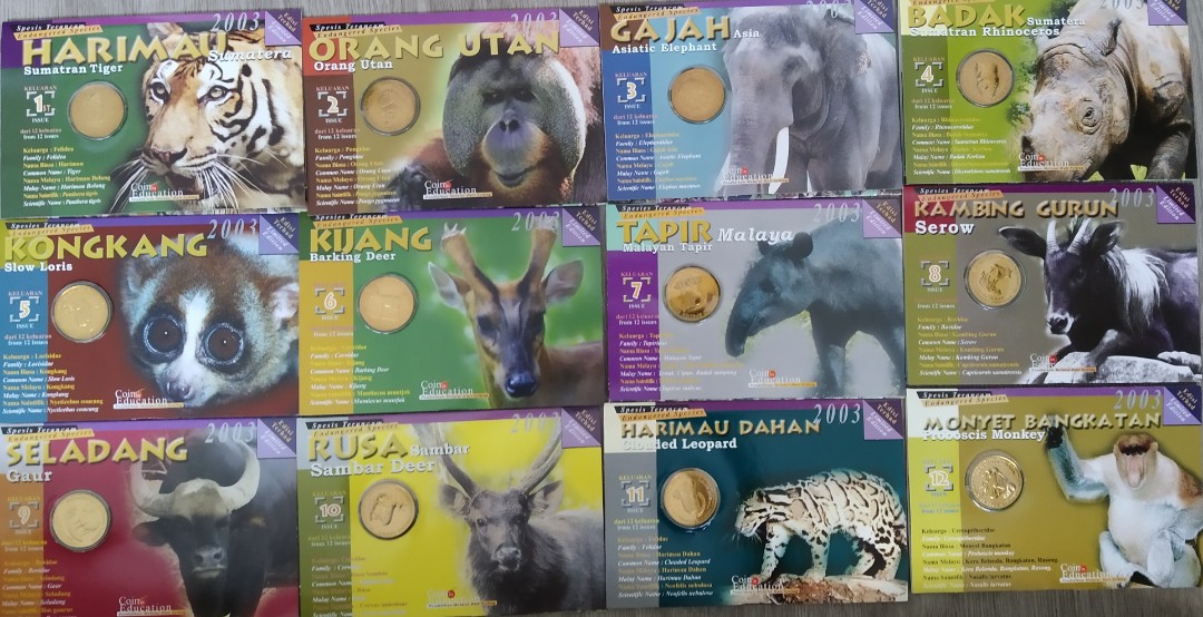 Endangered Animals Edition Malaysia Coins Vintage Collectibles Currency On Carousell
