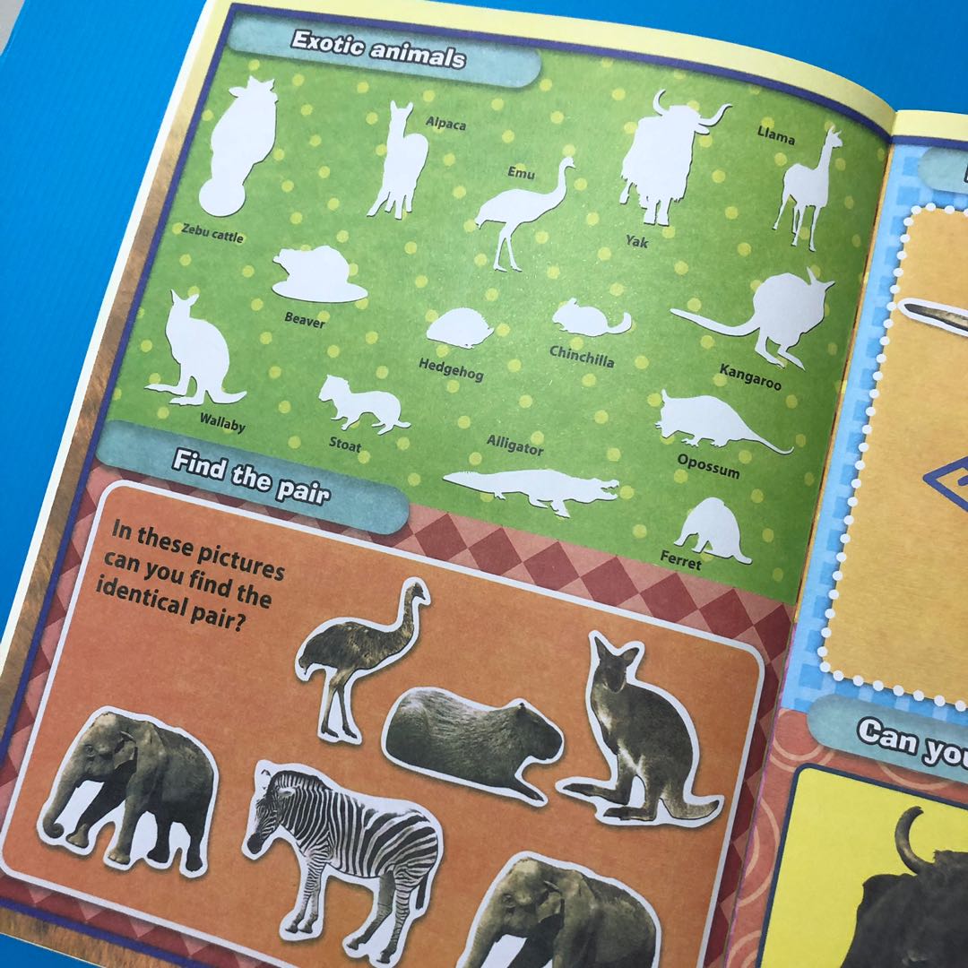 Farm and zoo animals sticker and activity book, Hobbies & Toys, Books