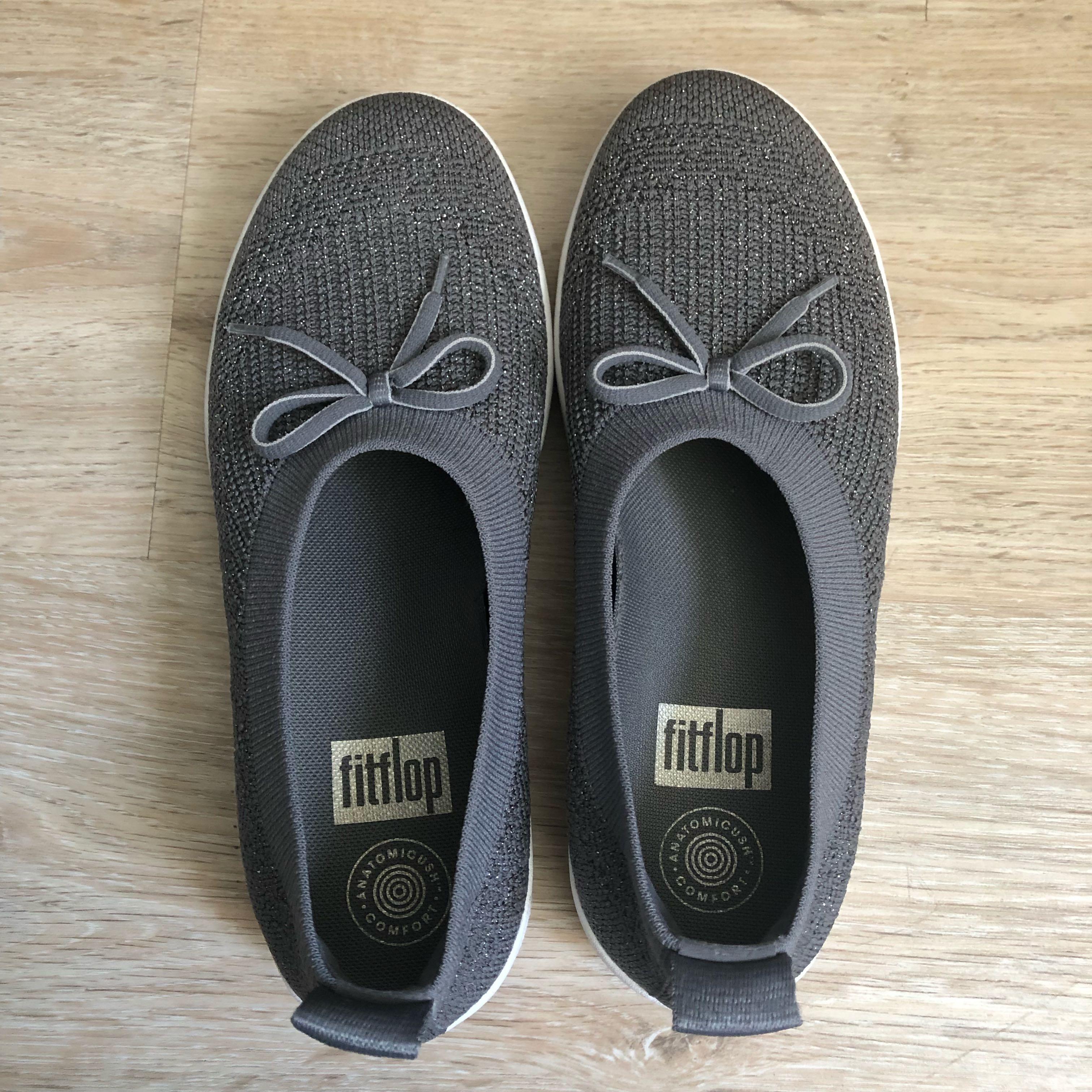 fitflop uberknit ballerina with bow