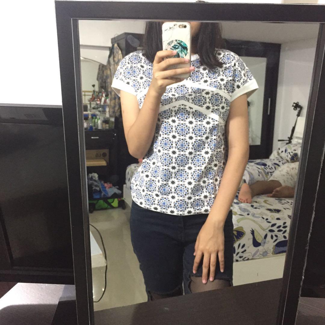 Gaudi Top Tee Tribal Cute Lucu Baju Atasan Wanita Unik Murah Branded Mandala Art Fesyen Wanita Pakaian Wanita Atasan Di Carousell