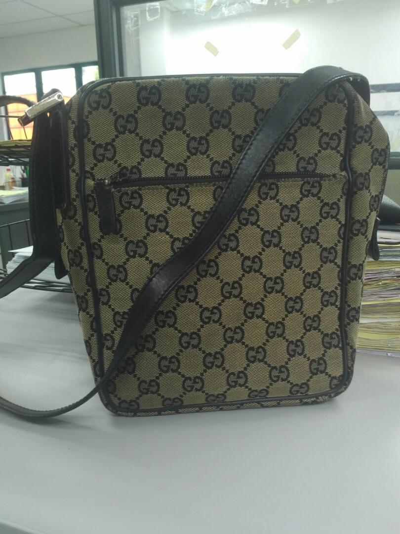 Gucci sling bag original price reduce Men s Fashion Bags