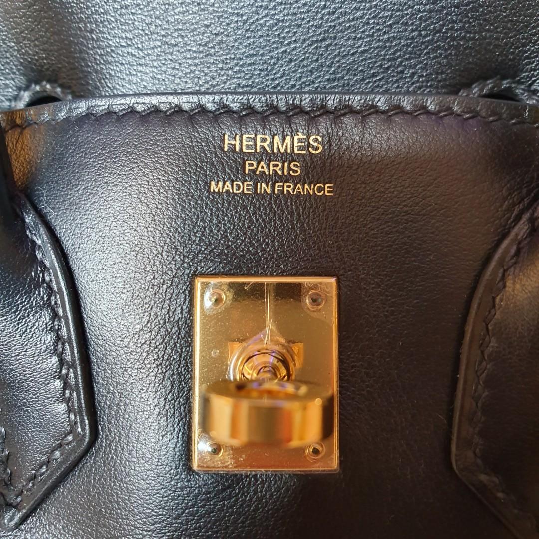 Hermès Birkin 25 Noir (Black) Swift Gold Hardware GHW — The French