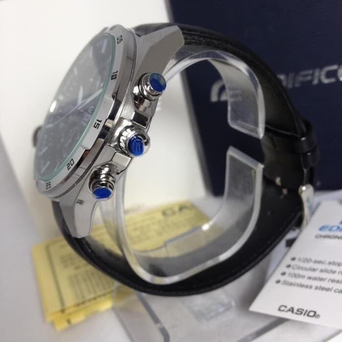 Jam Tangan Pria Merk Casio Edifice EFR 556 Leather Baterai Ori BM