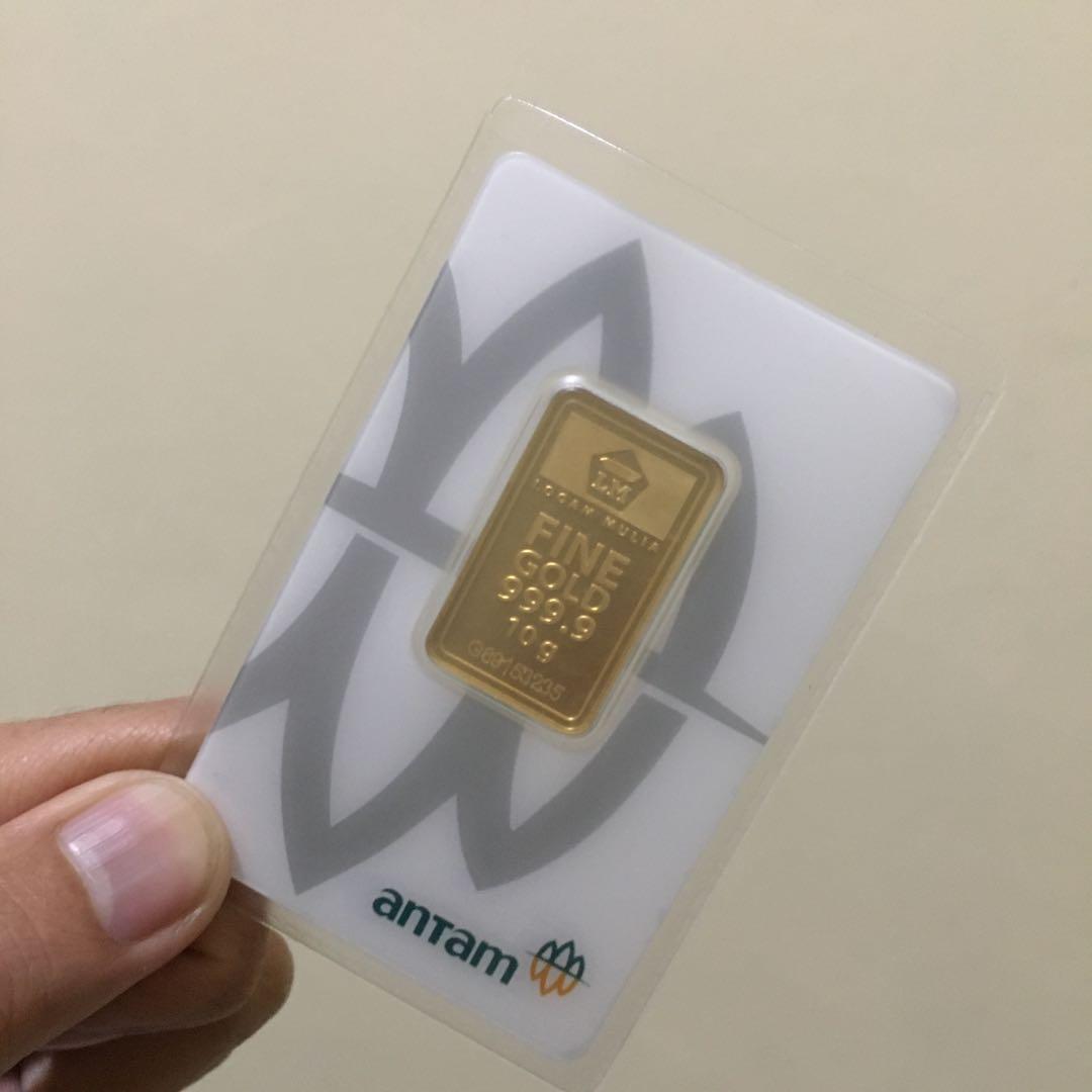 Logam Mulia Antam 10 gram Press CertiEye 2019 Goldbar Emas Batangan