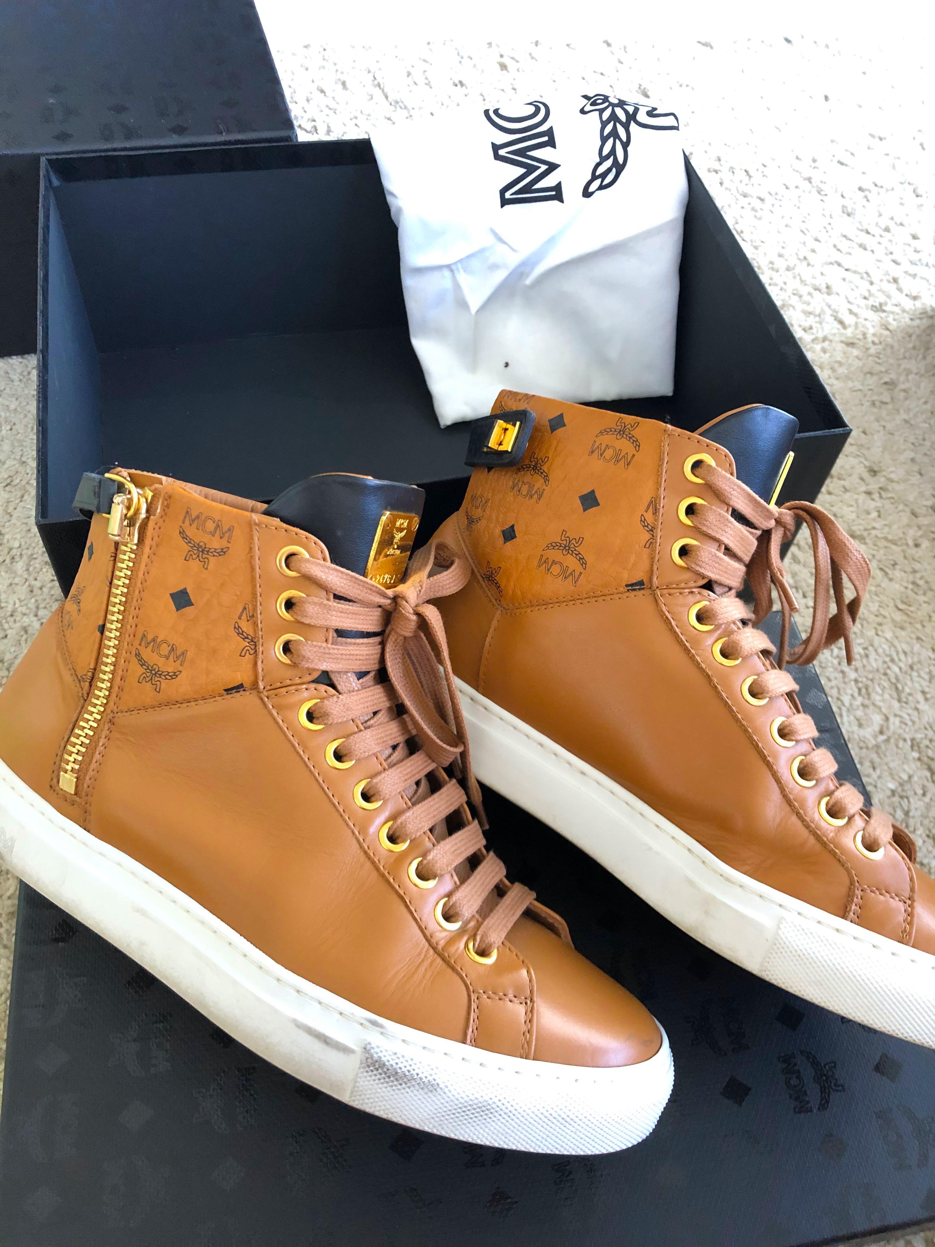 Mcm high top sneakers on sale