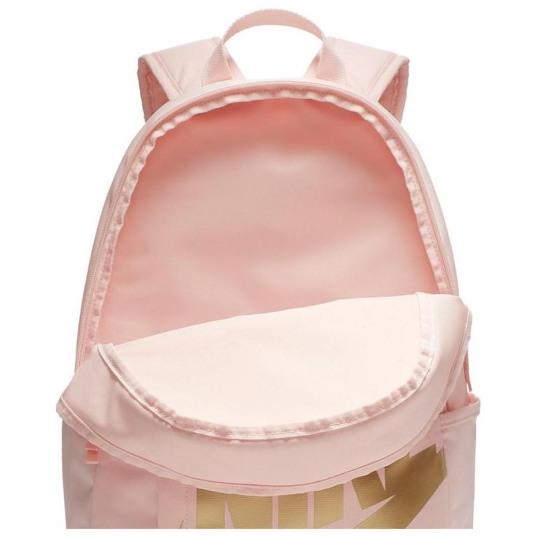 pink and gold nike backpack