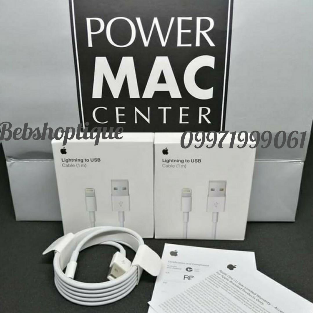 ONHAND APPLE LIGHTNING CABLE (Category: Cables & Adaptors) located in Manila. Submitted by ziabebshoptique (Listing ID 255186859, Image 1). Description: ✔Lowest price in the market ✔️Cash On Delivery Nationwide 👍ONHAND APPLE USB LIGHTNING CABLE (Certified Original) with box and manual 🔸599 pesos ️50% off Original price 1200 ✔Over 300+ pcs sold !! ✔With serial code and cable marks ✔Compatible In all Iphone 5,5c,5s,6,6+,6s,6s,7,7+,ipod7,ipad mini