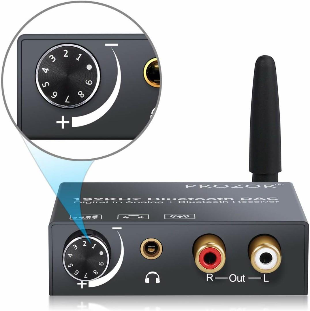 PROZOR 192kHz Digital to Analog Audio Converter with 5.0 Bluetooth