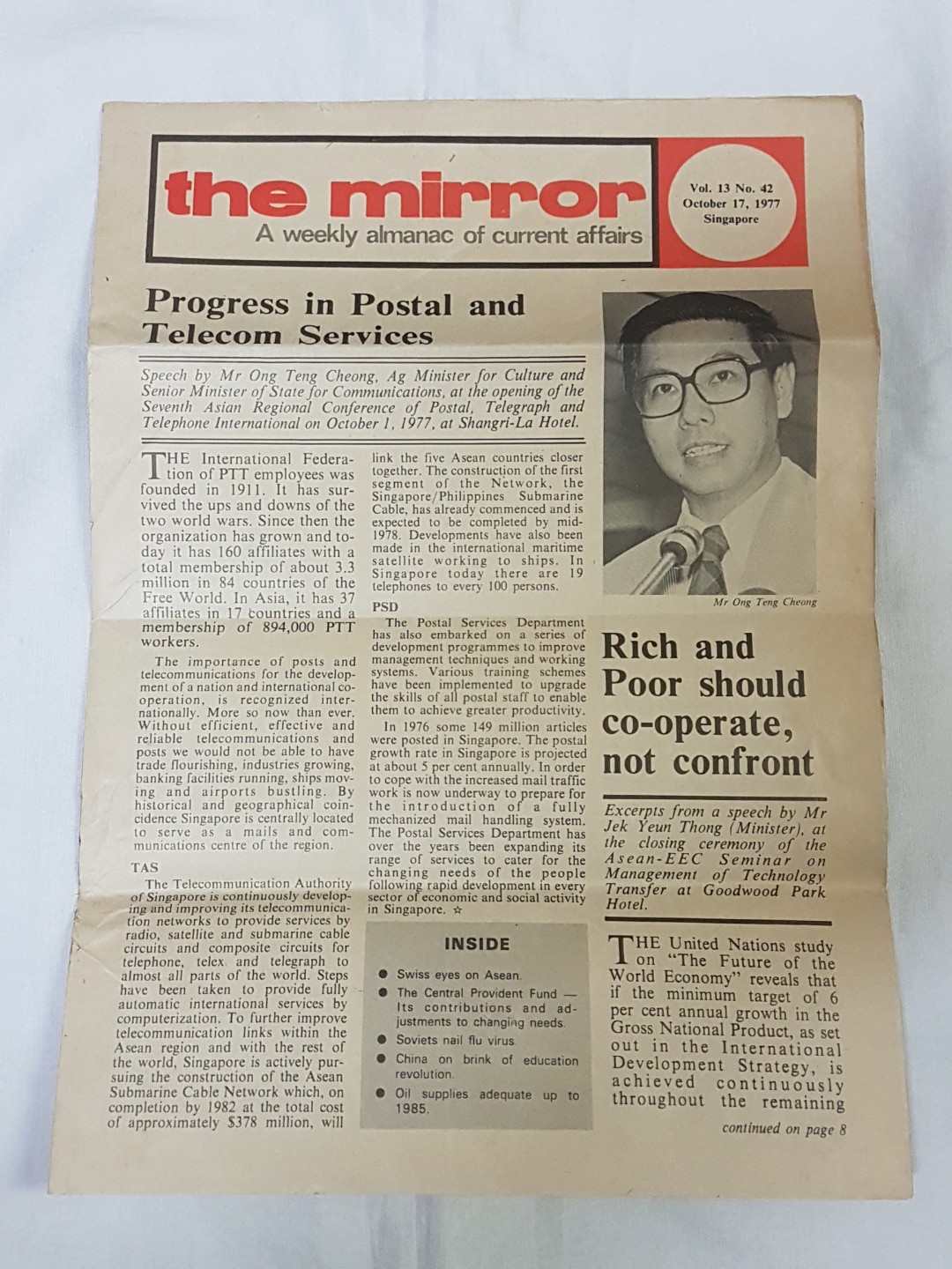 Singapore The Mirror English New Paper 1977 Hobbies Toys Memorabilia Collectibles Religious Items On Carousell