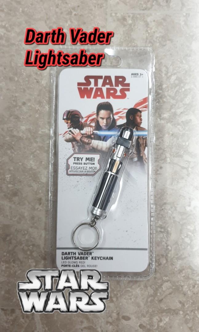 Star Wars Lightsaber Keychain Luke Skywalker or Darth Vader LED Key