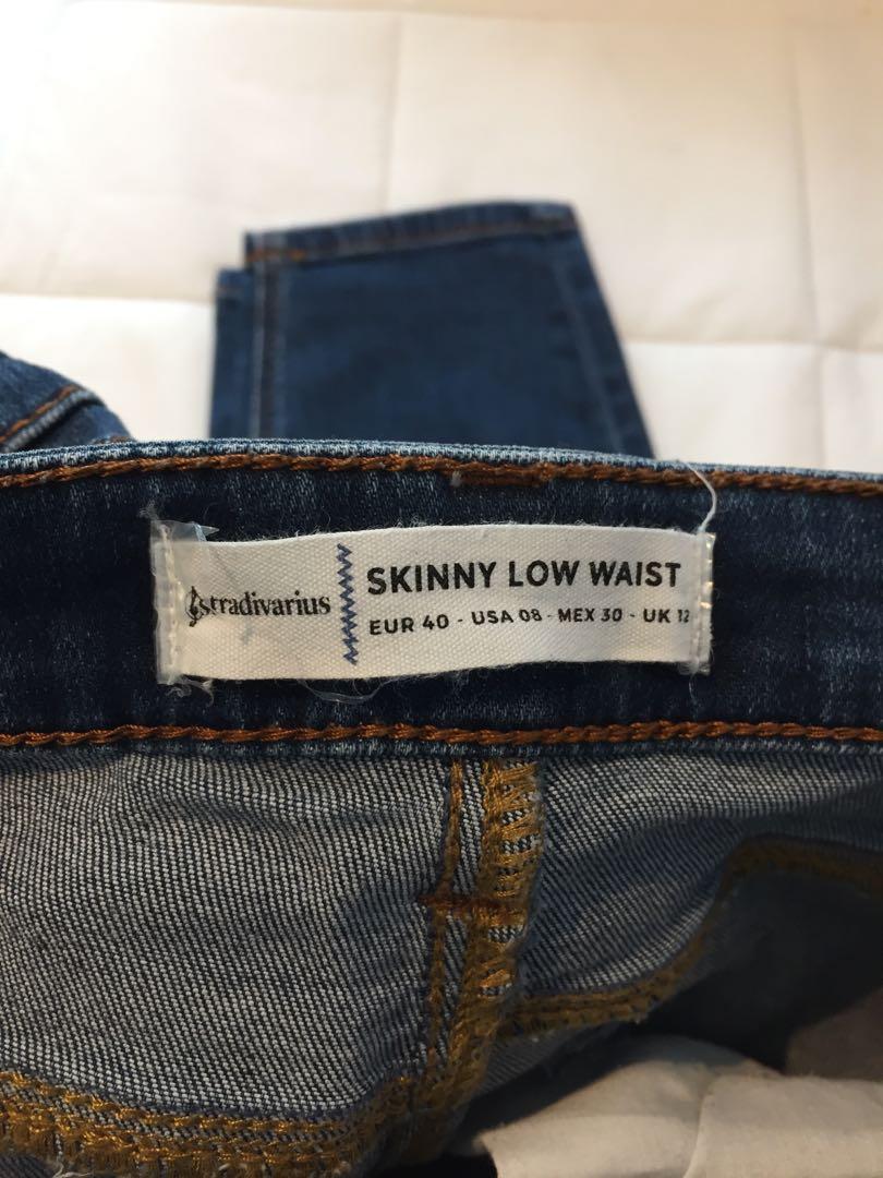 stradivarius skinny low waist jeans