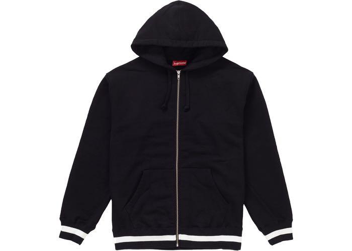 Supreme old english stripe zip up hoodie Men s Fashion Coats