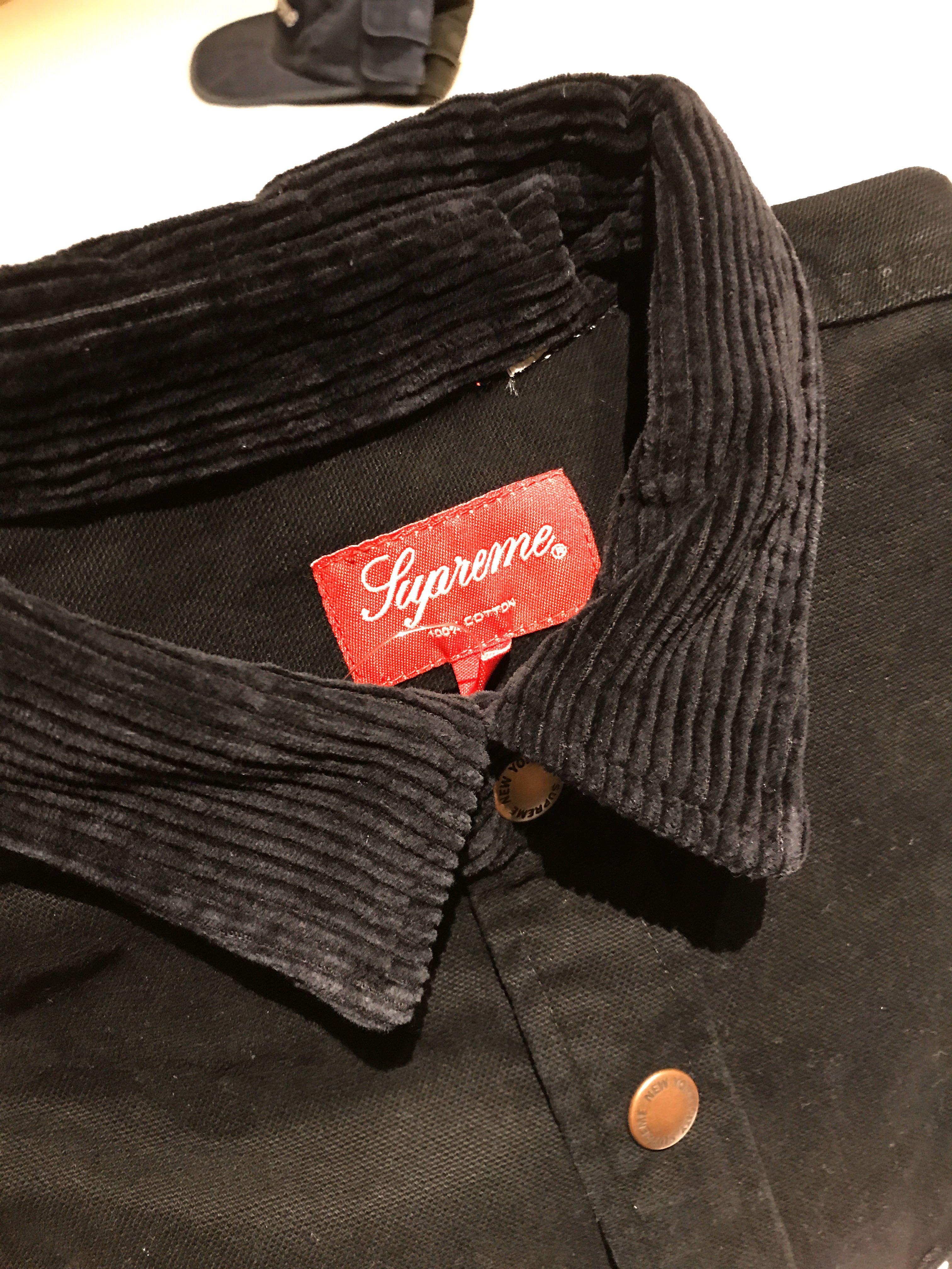 SUPREME SCRIPT CANVAS SNAP SHIRT