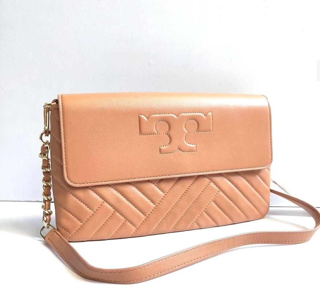 Tory Burch Alexa Clutch Aged Vachetta 29.5 17
