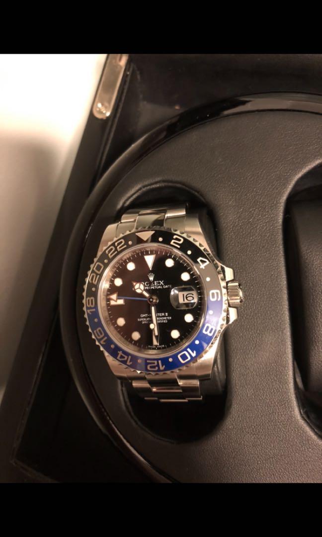 Used Rolex Batman Gmt Master Ii 2 40mm Steel Bracelet Luxury Watches On Carousell