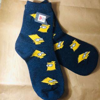 Sale!! Bart Simpson Cartoon Formal Unisex Casual Mid Foot Iconic Socks per Pair