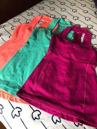 Lululemon workout tanks with built in bra