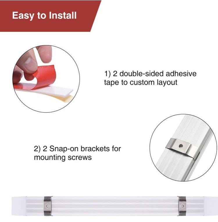 AMBOTHER Interior Lights 12V LED Strip Lights 72 LEDs Bar Lamp Universal Lighting DC12V 4.5W for Car Camper Van Bus Caravan Boat Motorhome Kitchen Bathroom ON//OFF Switch
