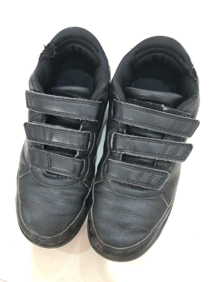 adidas black leather school shoes