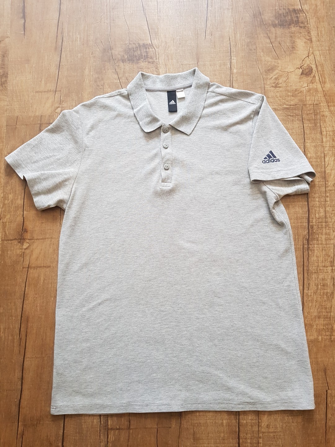 grey adidas polo shirt