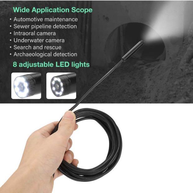 2MP Snake Camera 8mm Sewer Camera Video Inspection Camera with 8 LED Lights YYS SPY Industrial Endoscope 16.4FT+32 SD Card 1080P HD Digital Borescope Camera Waterproof 4.3 Inch LCD Screen 