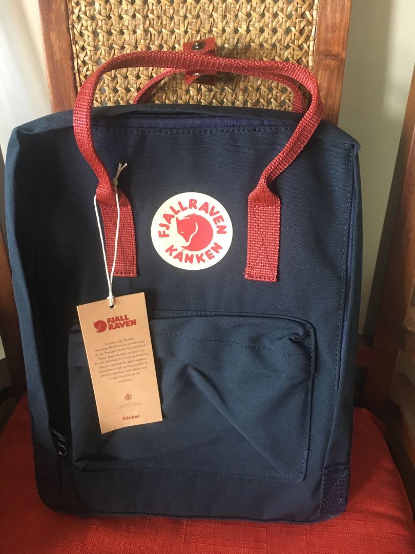 Kanken navy blue ox red discount
