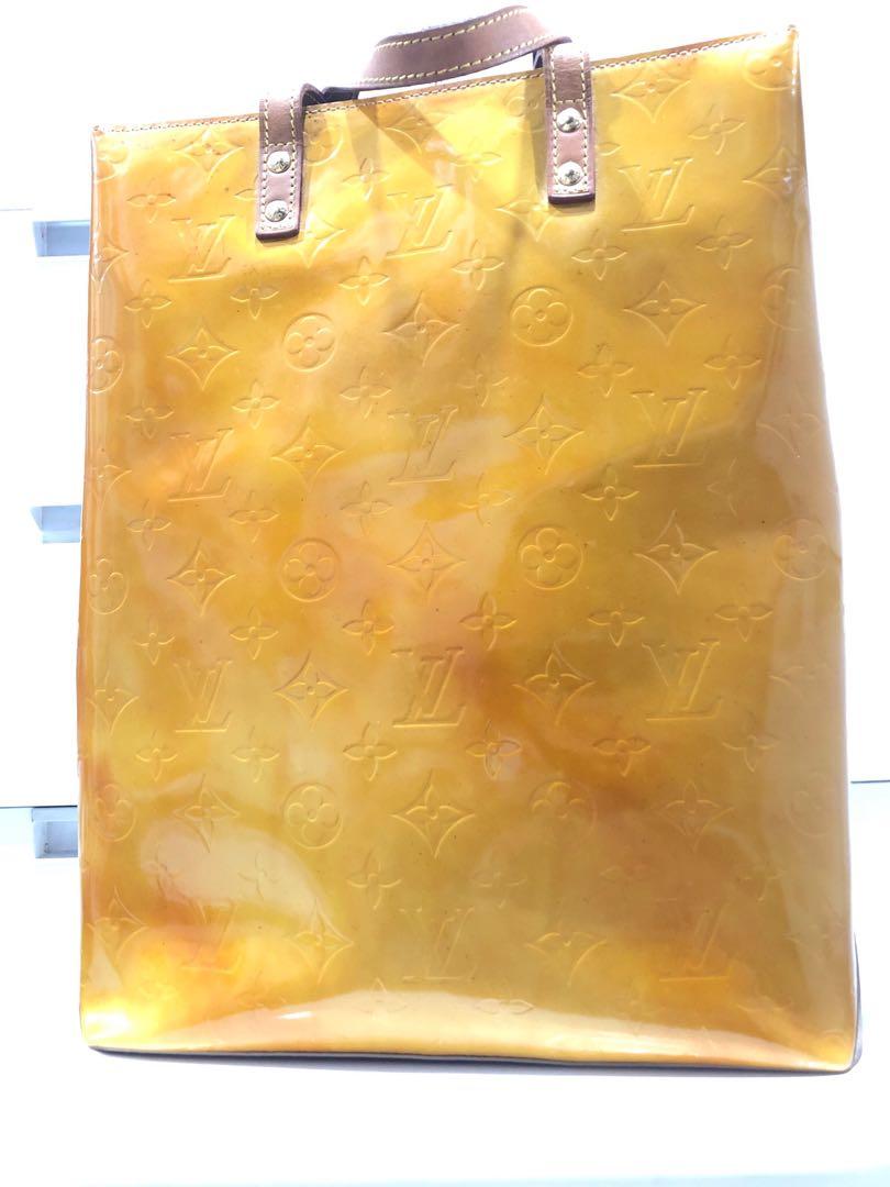 Louis Vuitton Yellow-Beige Monogram Vernis Reade GM Tote Bag 63lk512s –  Bagriculture