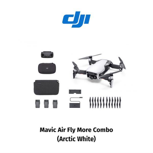 Bn Dji Mavic Air Fly More Combo Arctic White Photography Drones On Carousell