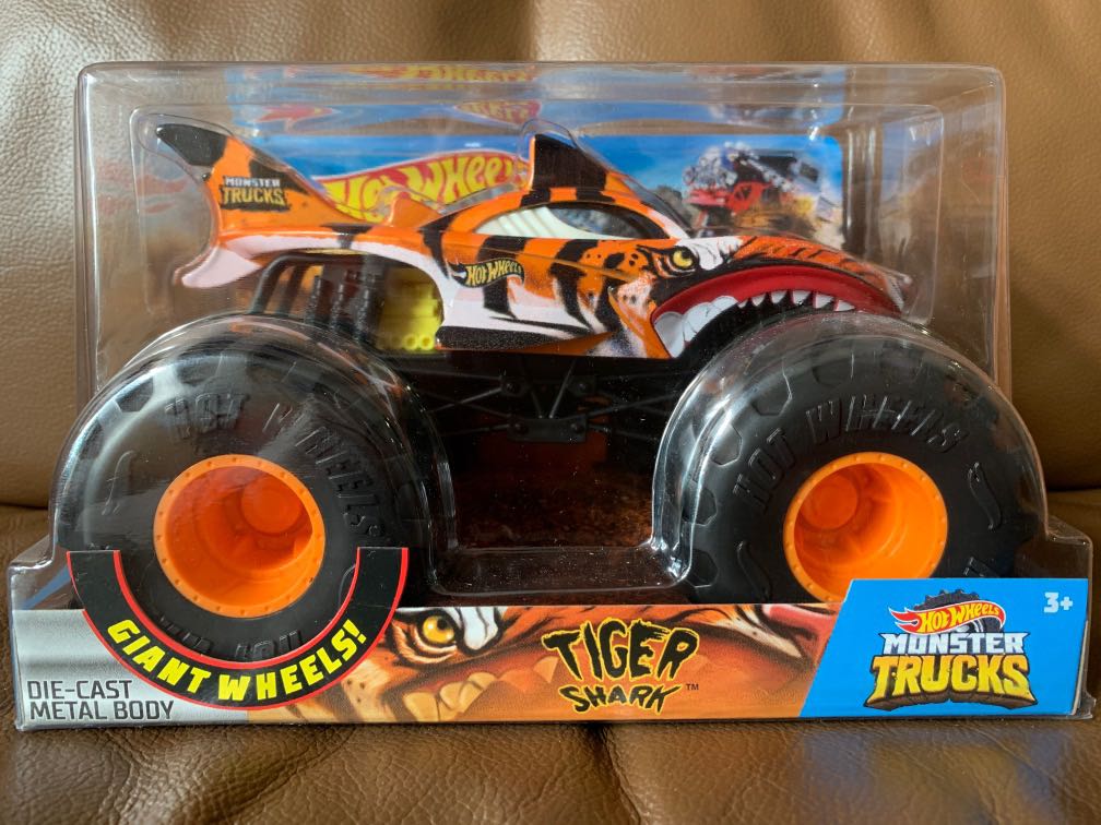 Hot Wheels Monster Truck Tiger Shark 1:24 Scale Die Cast Metal Toy
