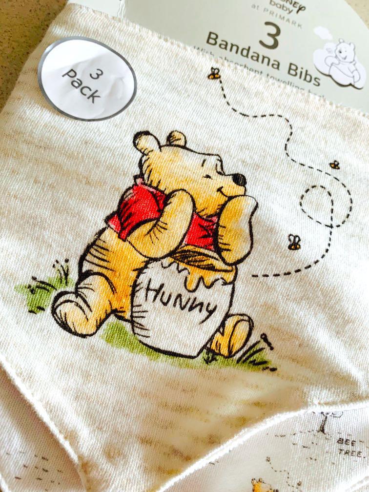 Brand New Limited Edition Disney Winnie the Pooh Primark Bandana Bibs