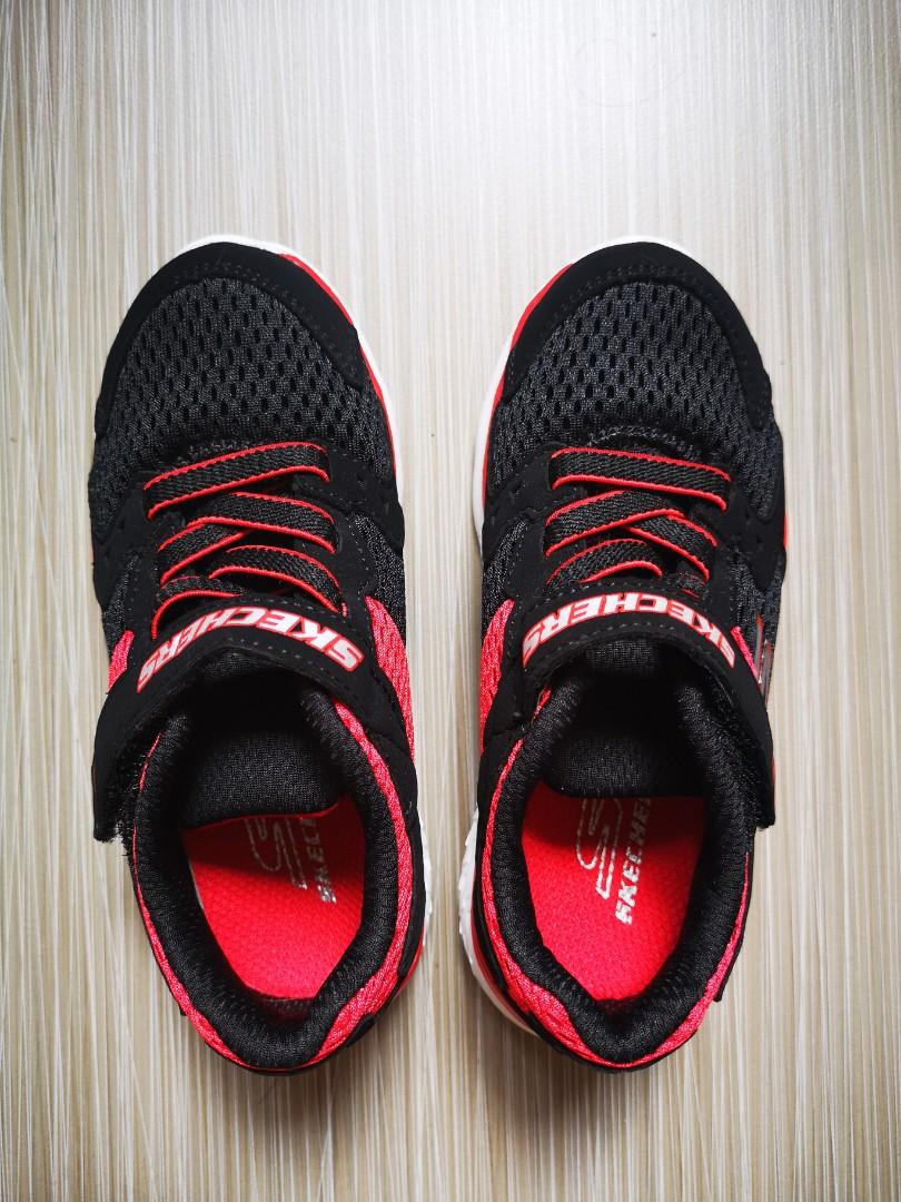 skechers shoes kids red