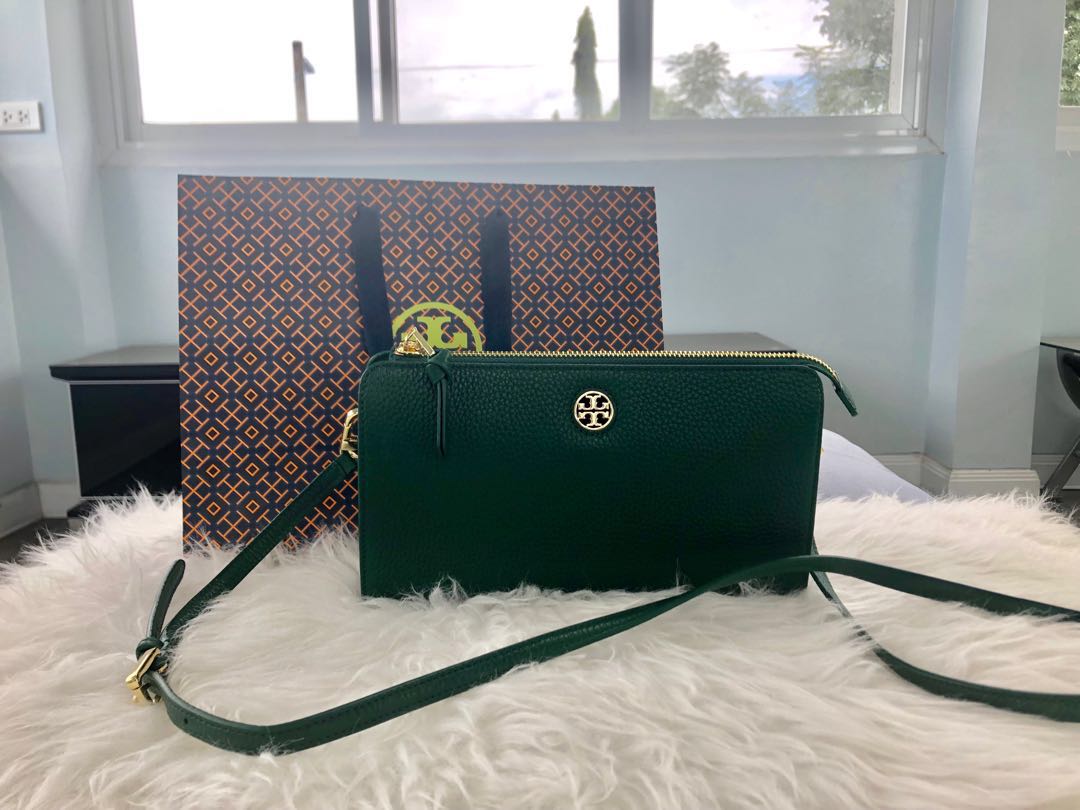 Tory burch hunter green purse hot sale
