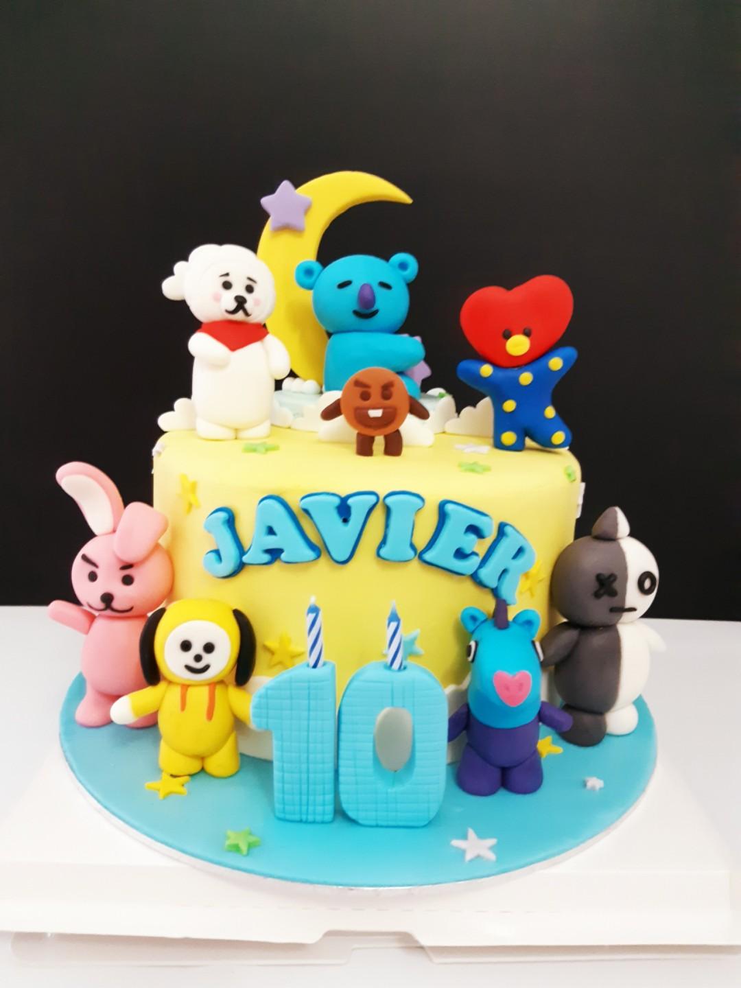 How to make BT21 Cake Toppers / BT21 Fondant Topper / BT21 clay / Sugar  king Free Demo - YouTube