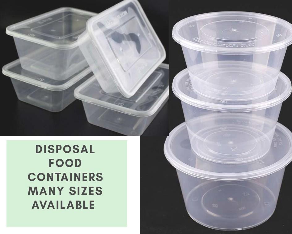 Disposal Food Plastic Container, Food & Drinks, Packaged & Instant Food