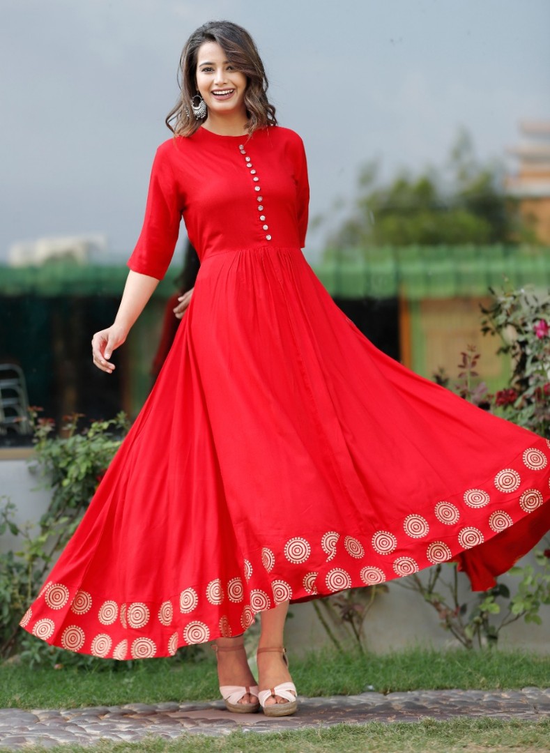 long kurti gown style