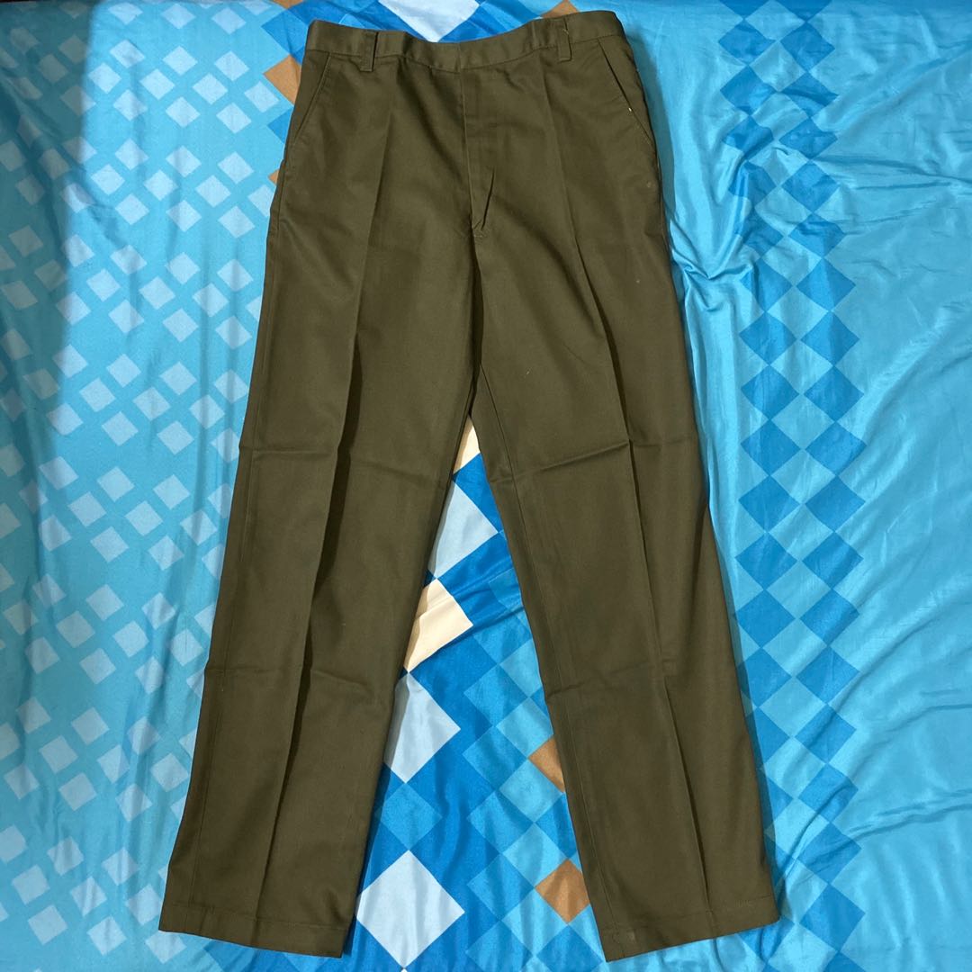 Green school uniform pants, Men's Fashion, Bottoms, Trousers on Carousell
