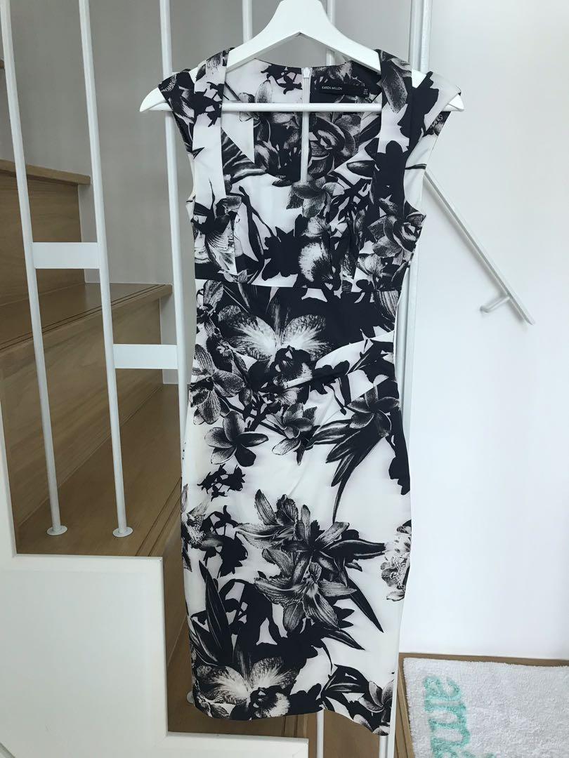 karen millen white floral dress