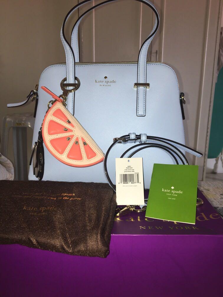 Kate spade baby blue bag clearance