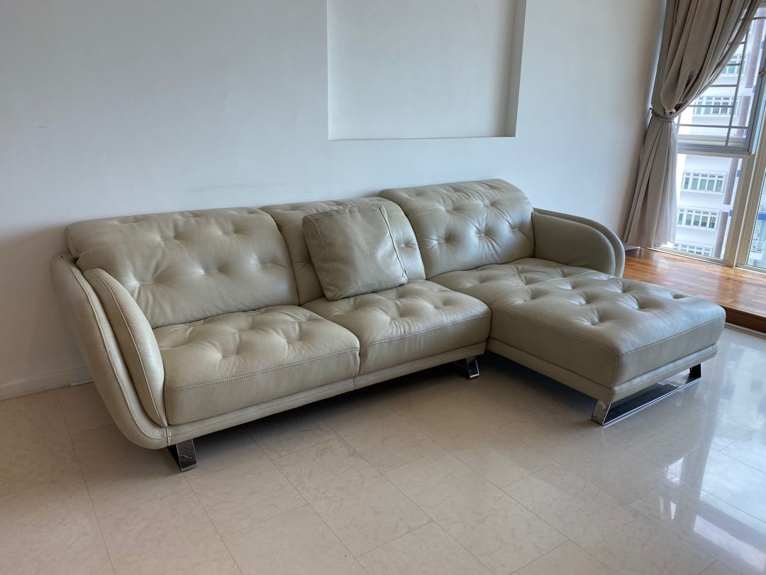 Kelvin Giormani Real Leather Sofa, Furniture & Home Living, Furniture