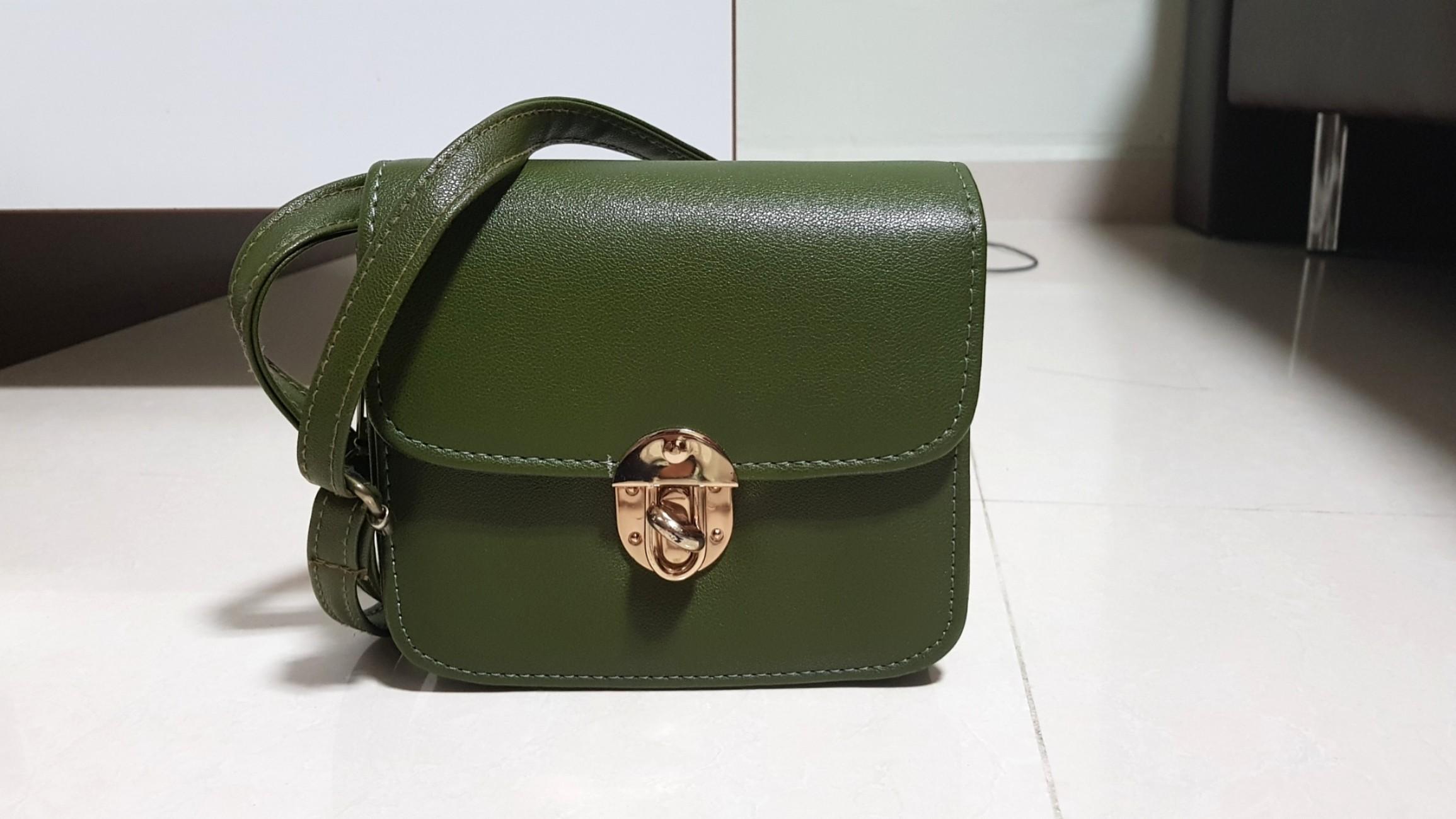Khaki green bag store